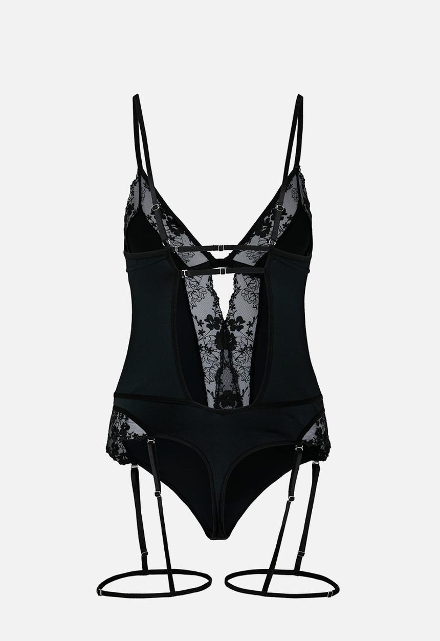 Hunkemoller - Peonie bodysuit - caviar