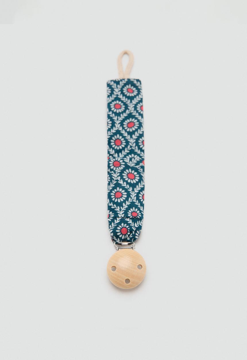 MANGO - Pacifier Clip Tulipc - Dark Blue
