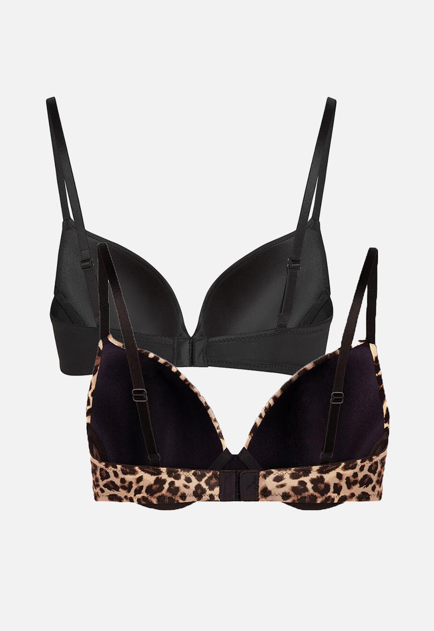 Hunkemoller - P&m pp 2 pack bra - caviar