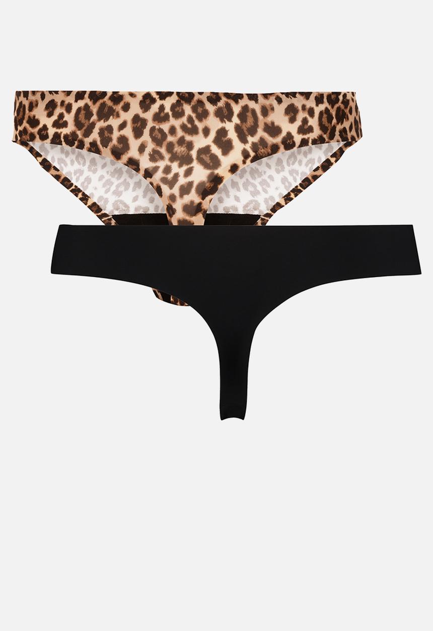 Hunkemoller - Inv micro string r 2 pack - caviar