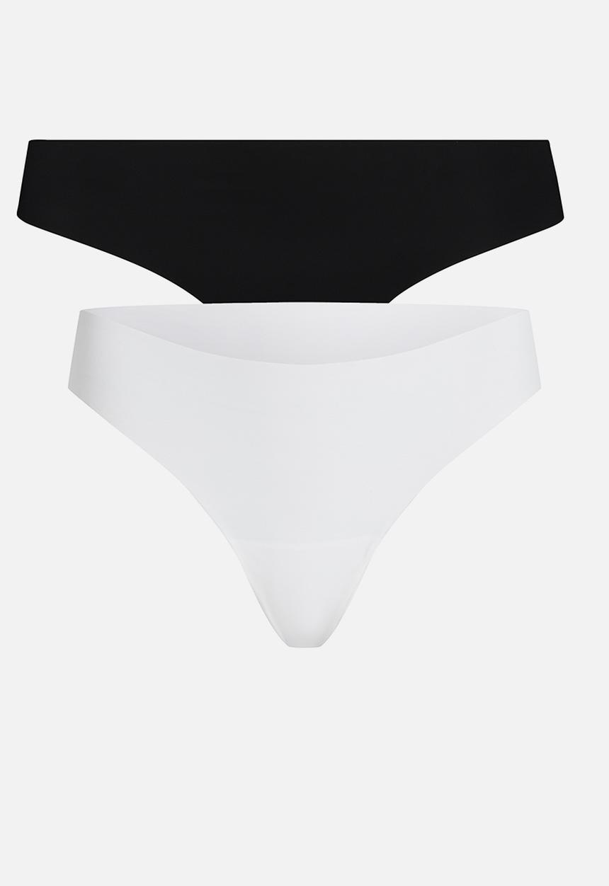 Hunkemoller - Inv micro string r 2 pack - snow white & caviar