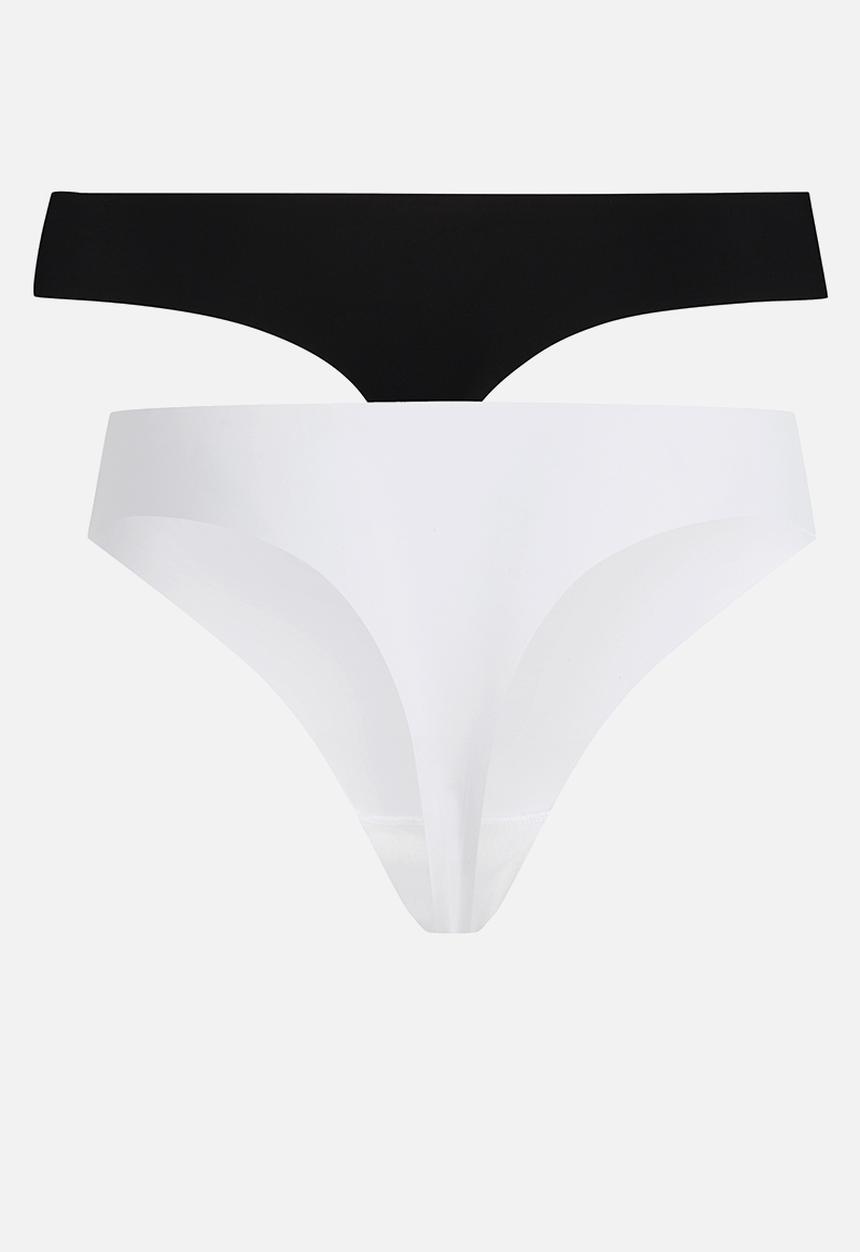 Hunkemoller - Inv micro string r 2 pack - snow white & caviar