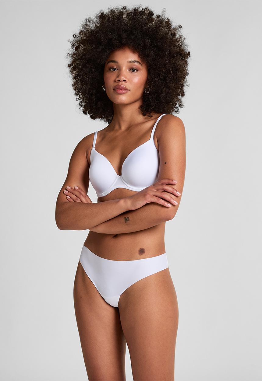 Hunkemoller - Inv micro string r 2 pack - snow white & caviar