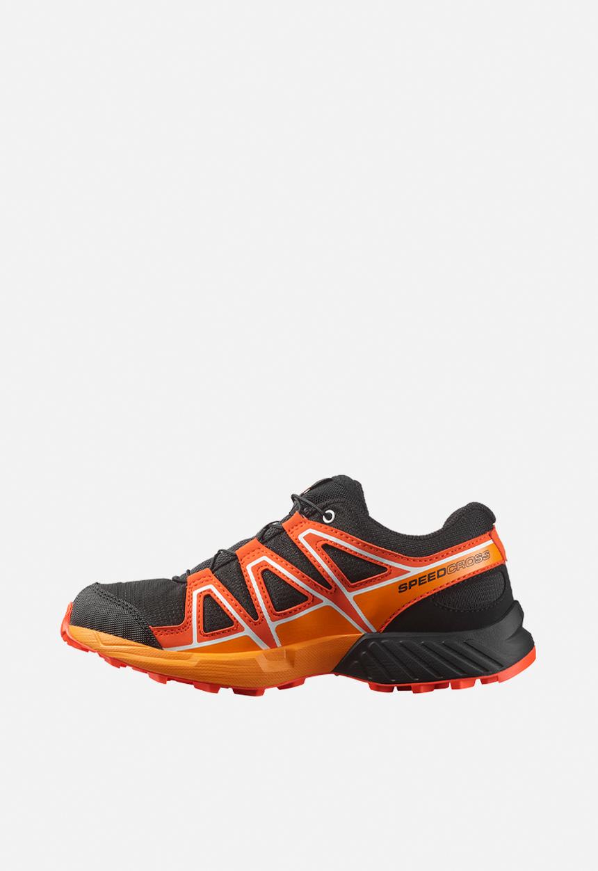 Salomon - Speedcross j - black/cherry tomato/turmeric