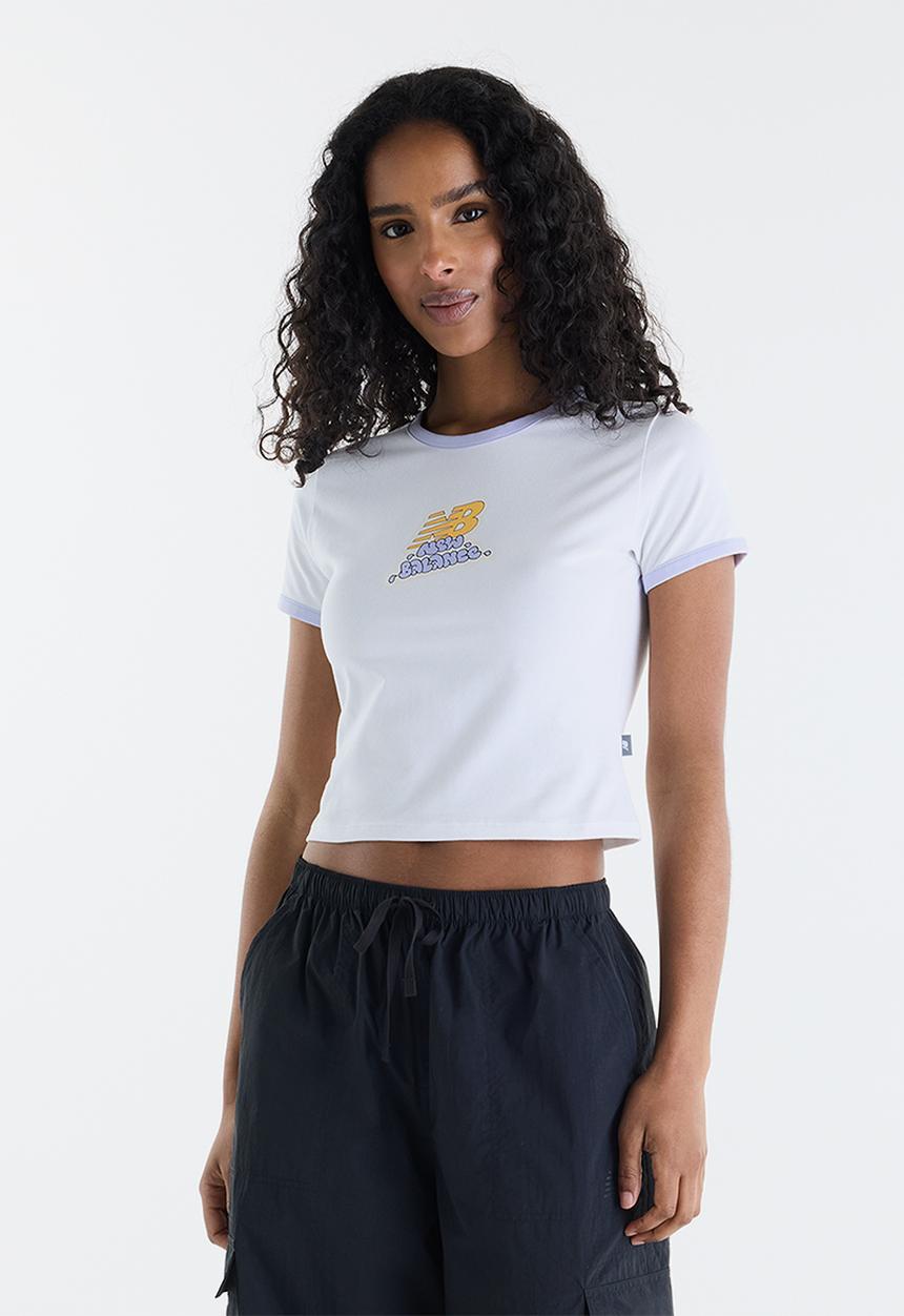 New Balance  - New Balance Sticker Pack Ringer Tee  - White