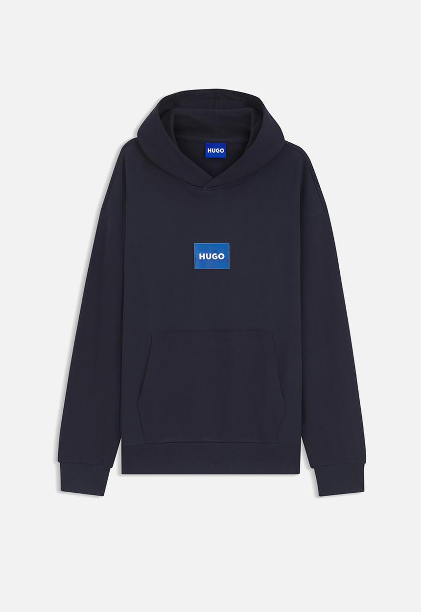 HUGO - Nayohood Blue-Logo Hoodie - Dark Blue