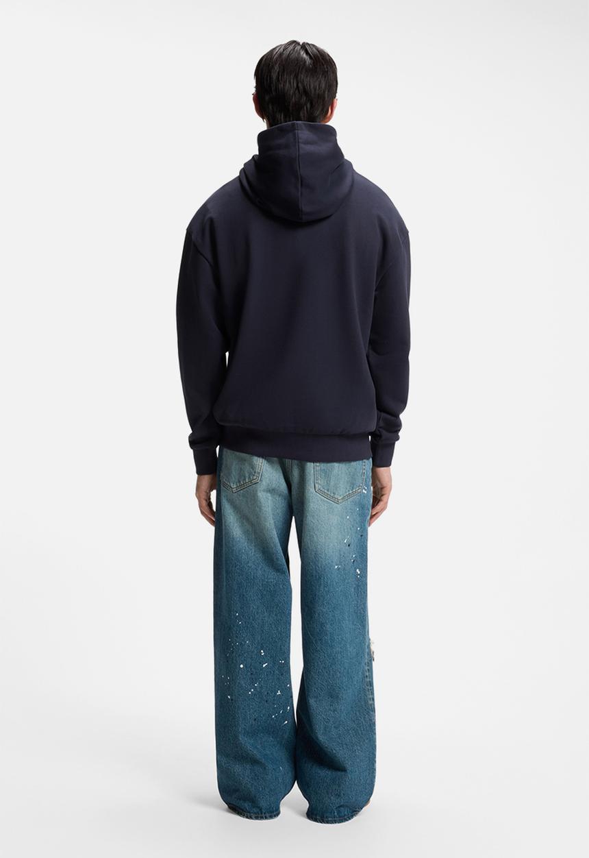 HUGO - Nayohood Blue-Logo Hoodie - Dark Blue