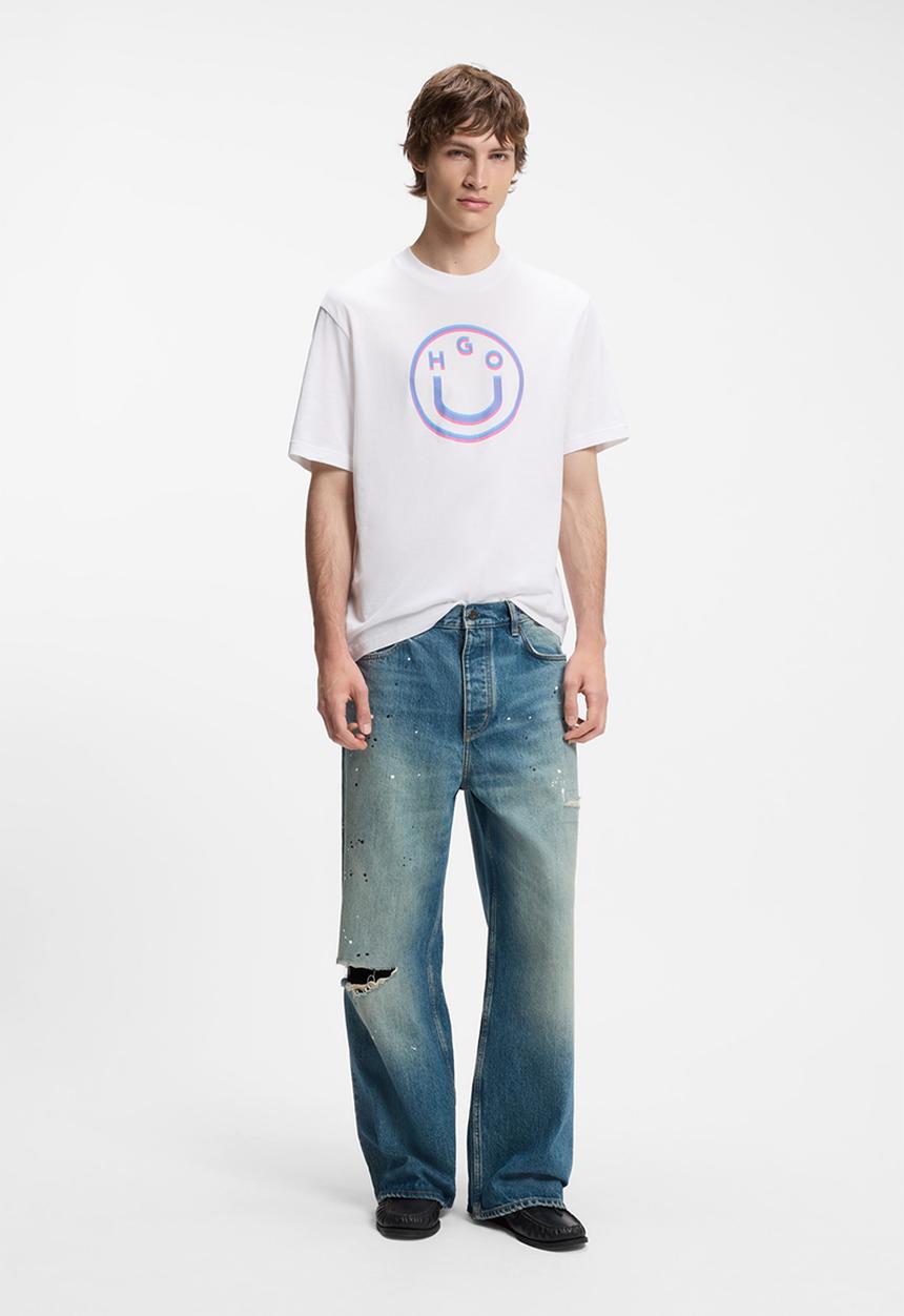 HUGO - Naolo Smile Graphic  Tee - White