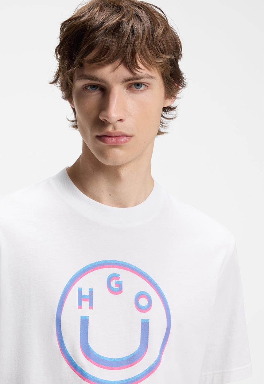 HUGO - Naolo Smile Graphic  Tee - White