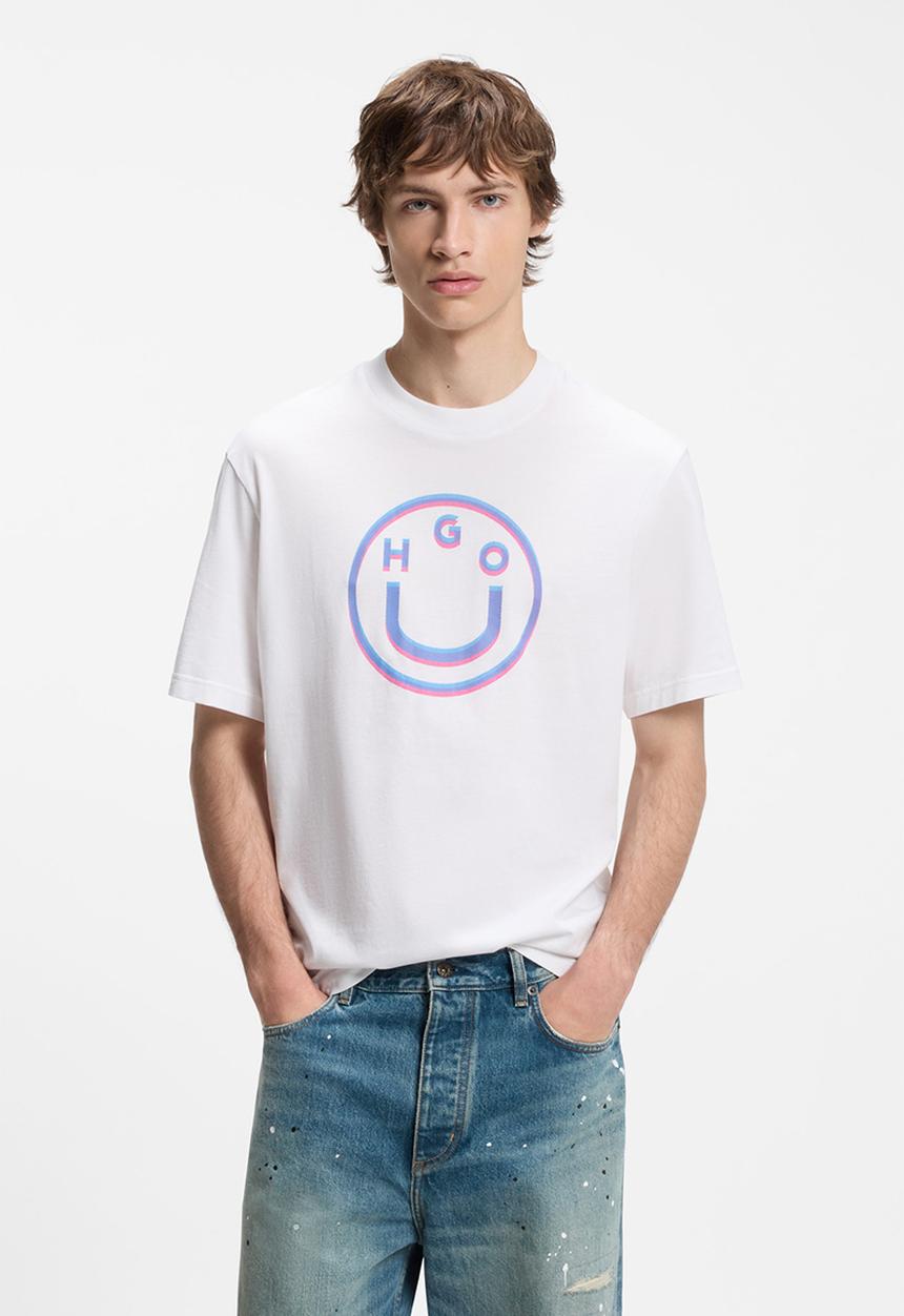 HUGO - Naolo Smile Graphic  Tee - White