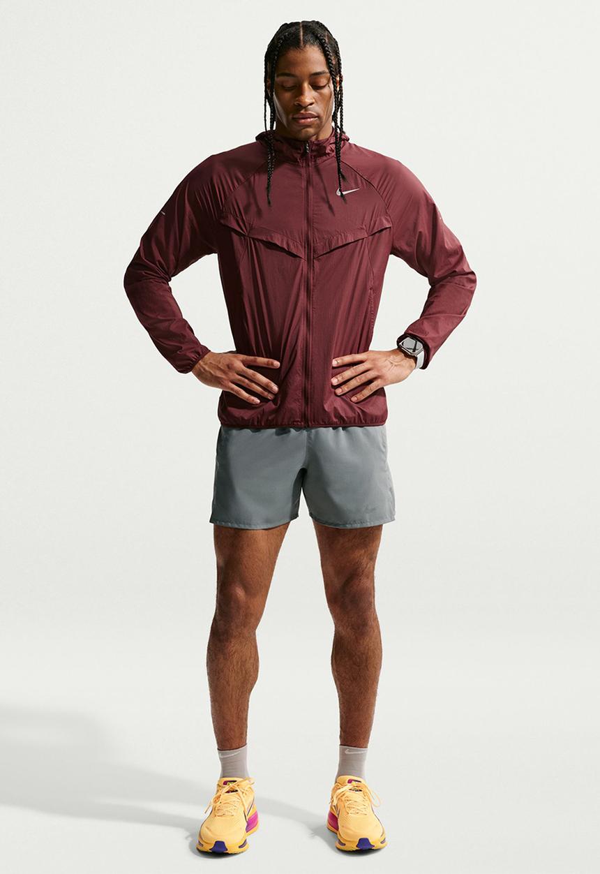 Nike -  Miler Dri-FIT 5" Brief-Lined Running Shorts -  Grey/Smoke Grey/Reflec