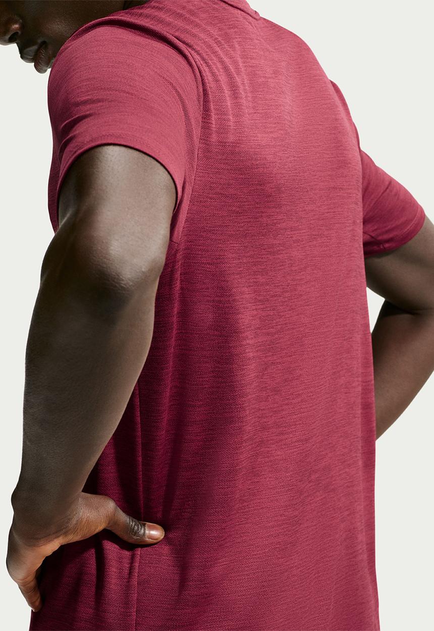 Nike - Miler Dri-FIT UV Running Tee in the Tough Red / Reflective Silver