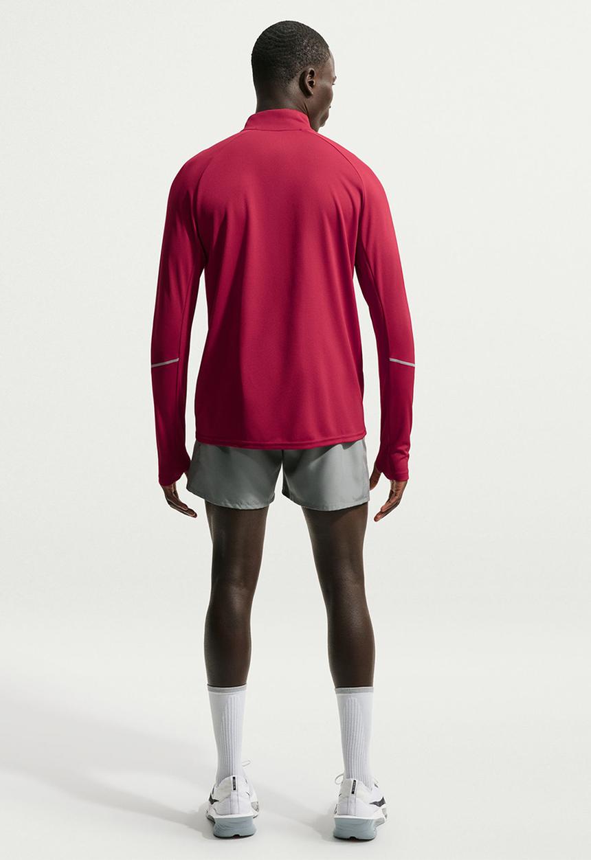 Nike - Miler Dri-FIT UV 1/2-Zip Running Top - Tough Red / Reflec