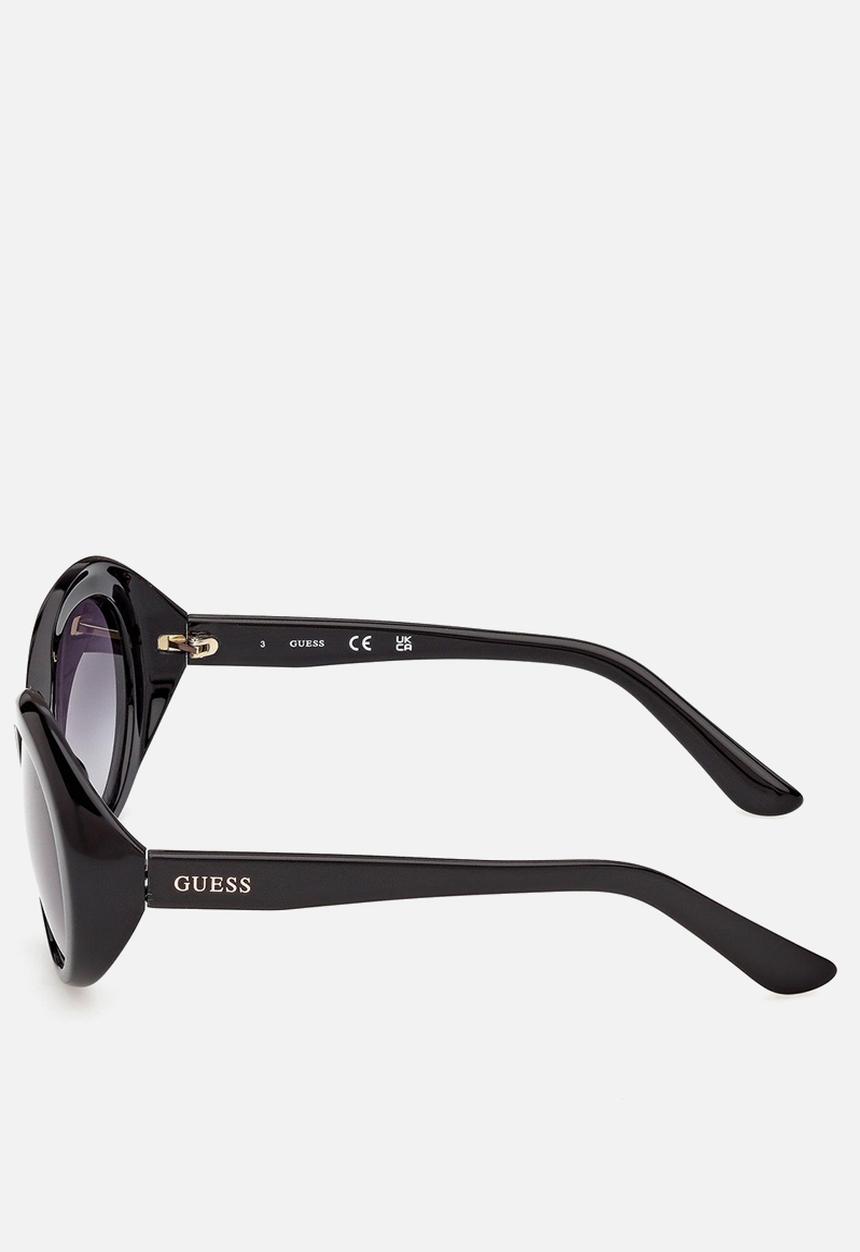 GUESS - Oval 53mm Sunglasses - Shiny Black