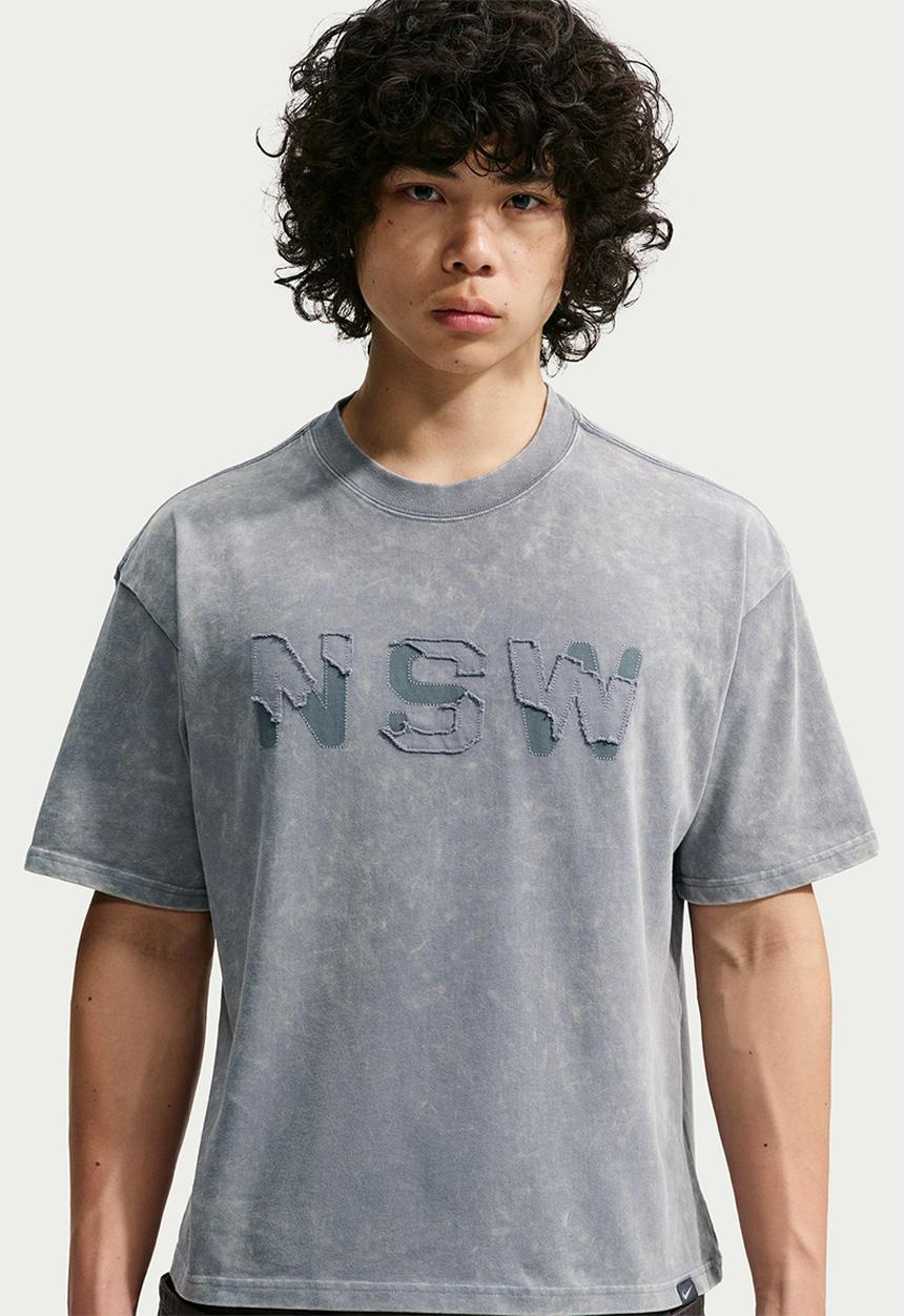 Nike - NSW Distressed Loose Tee - Cool Grey