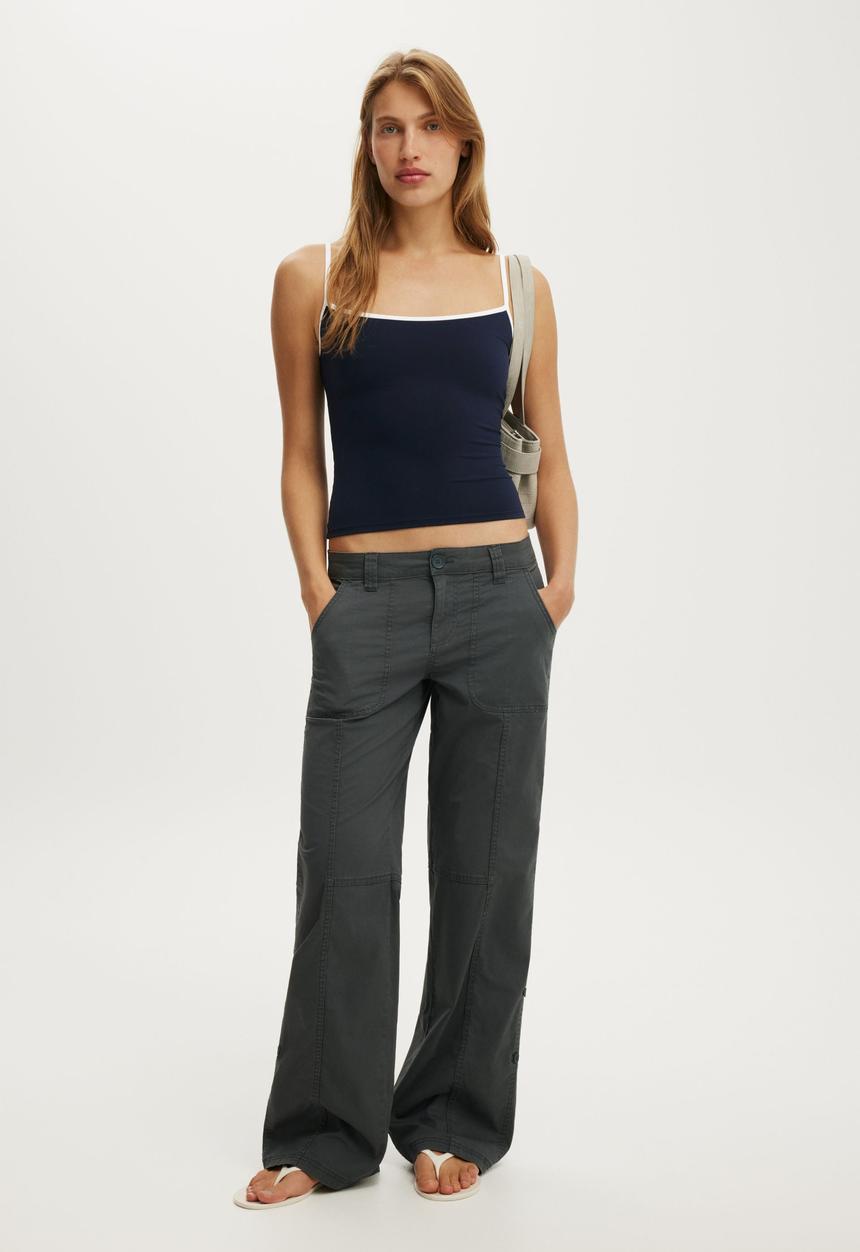 Cotton On - Hold Me Cami - Eclipse/White Bind