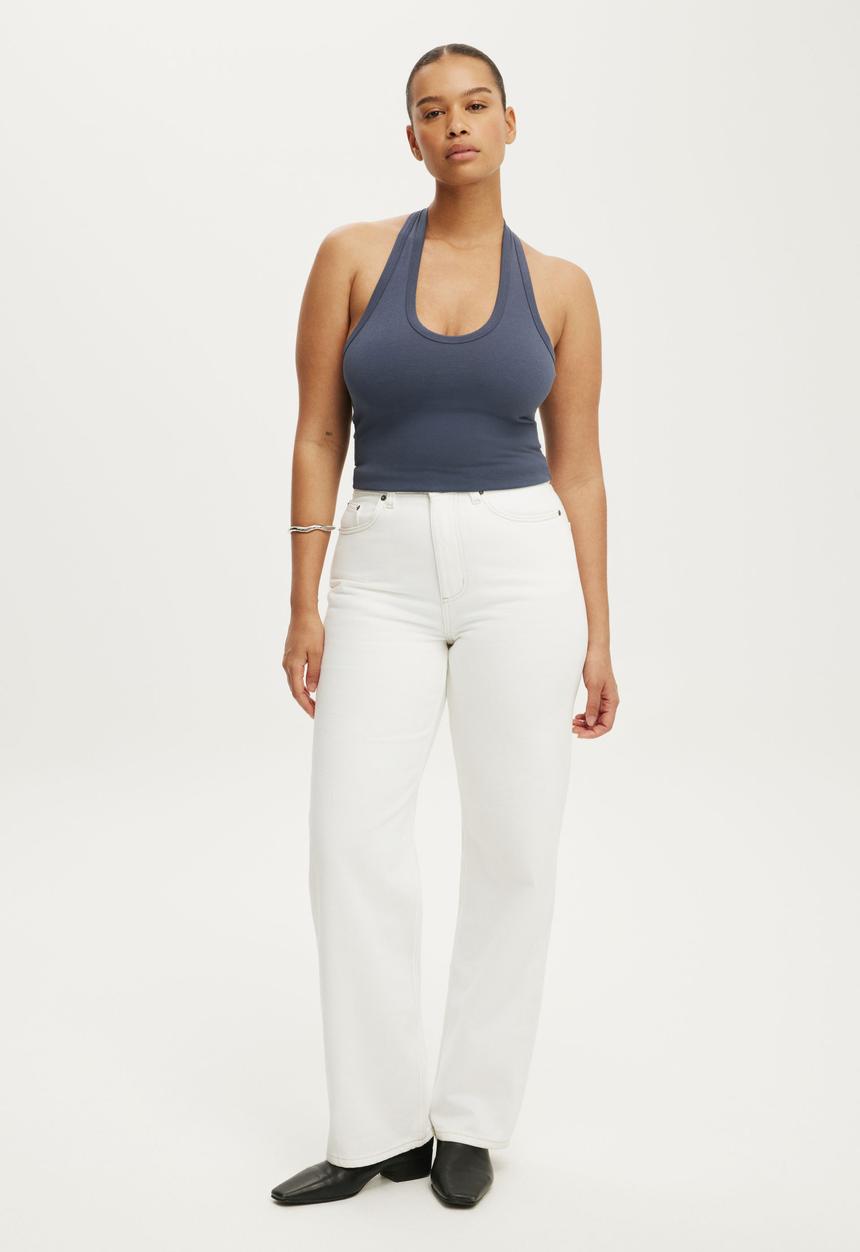 Cotton On - Everyday Smooth Scoop Halter - Collegiate Navy