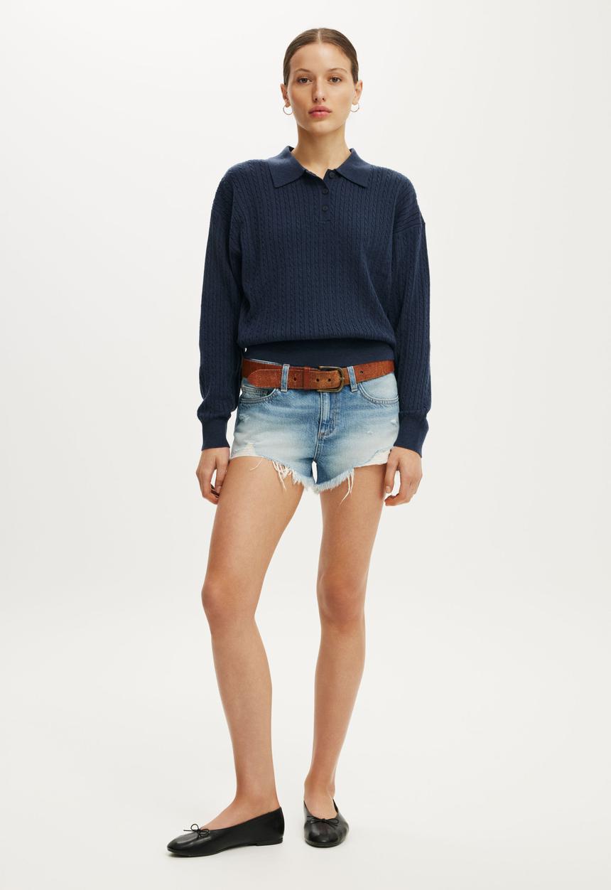 Cotton On - Saturday Denim Short - Calmwater Blue