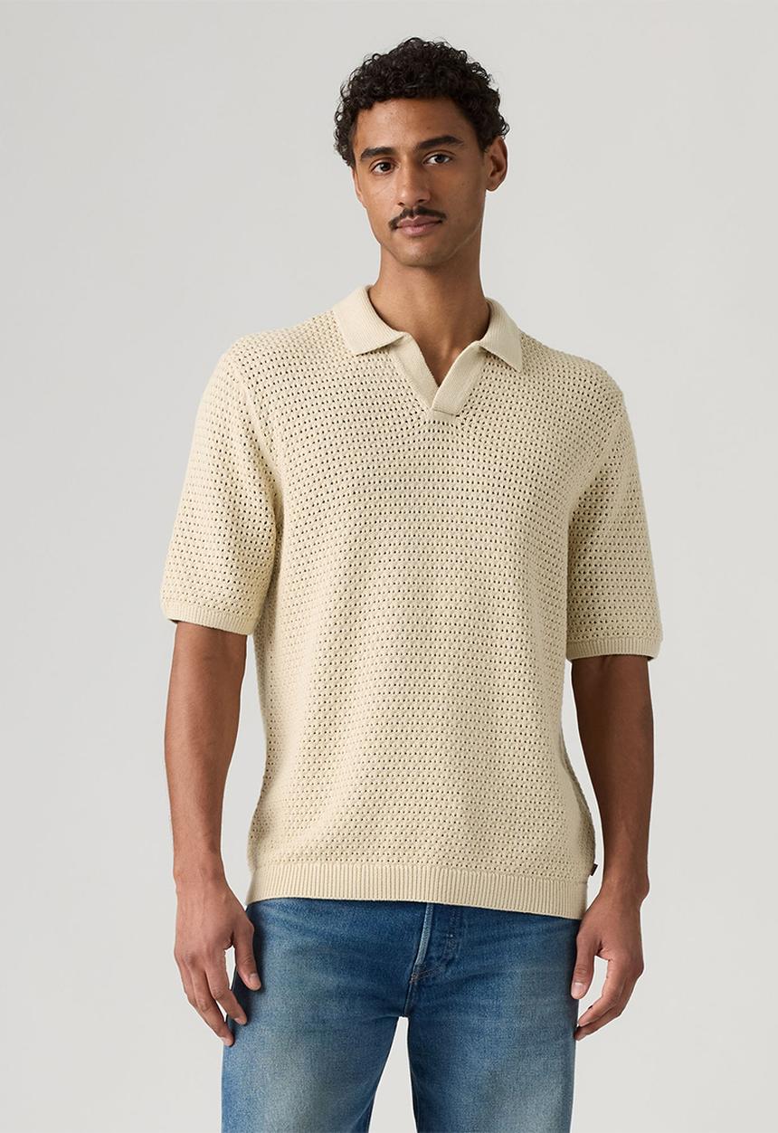 Levi’s® - DILLON OPEN COLLAR POLO - CASTLE WALL