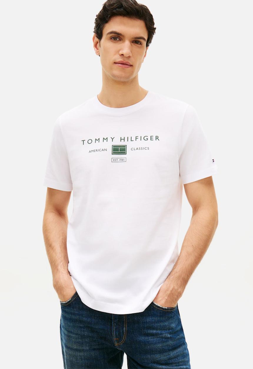 Tommy Hilfiger - BRAND LOVE MONO STACK TEE - White