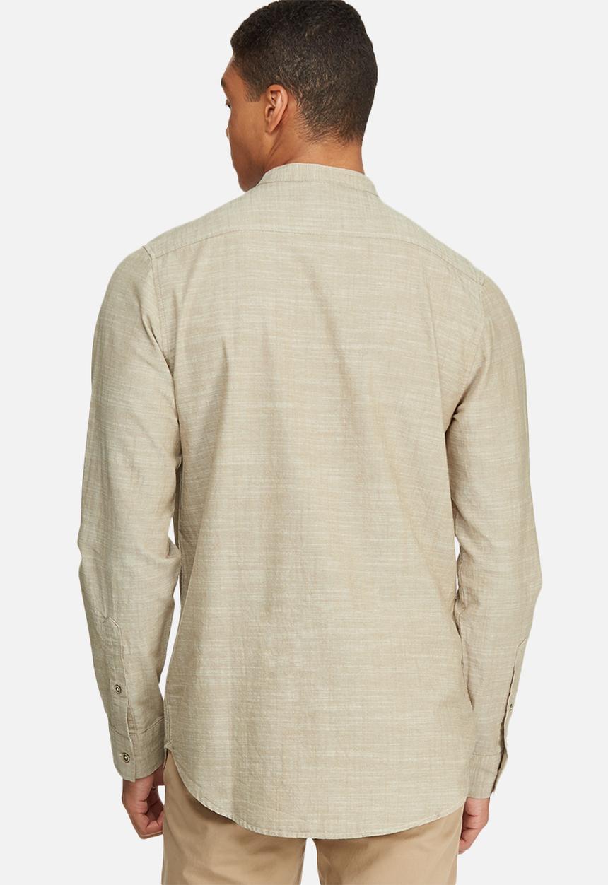 basicthread - Textured Mandarin Regular Fit Shirt