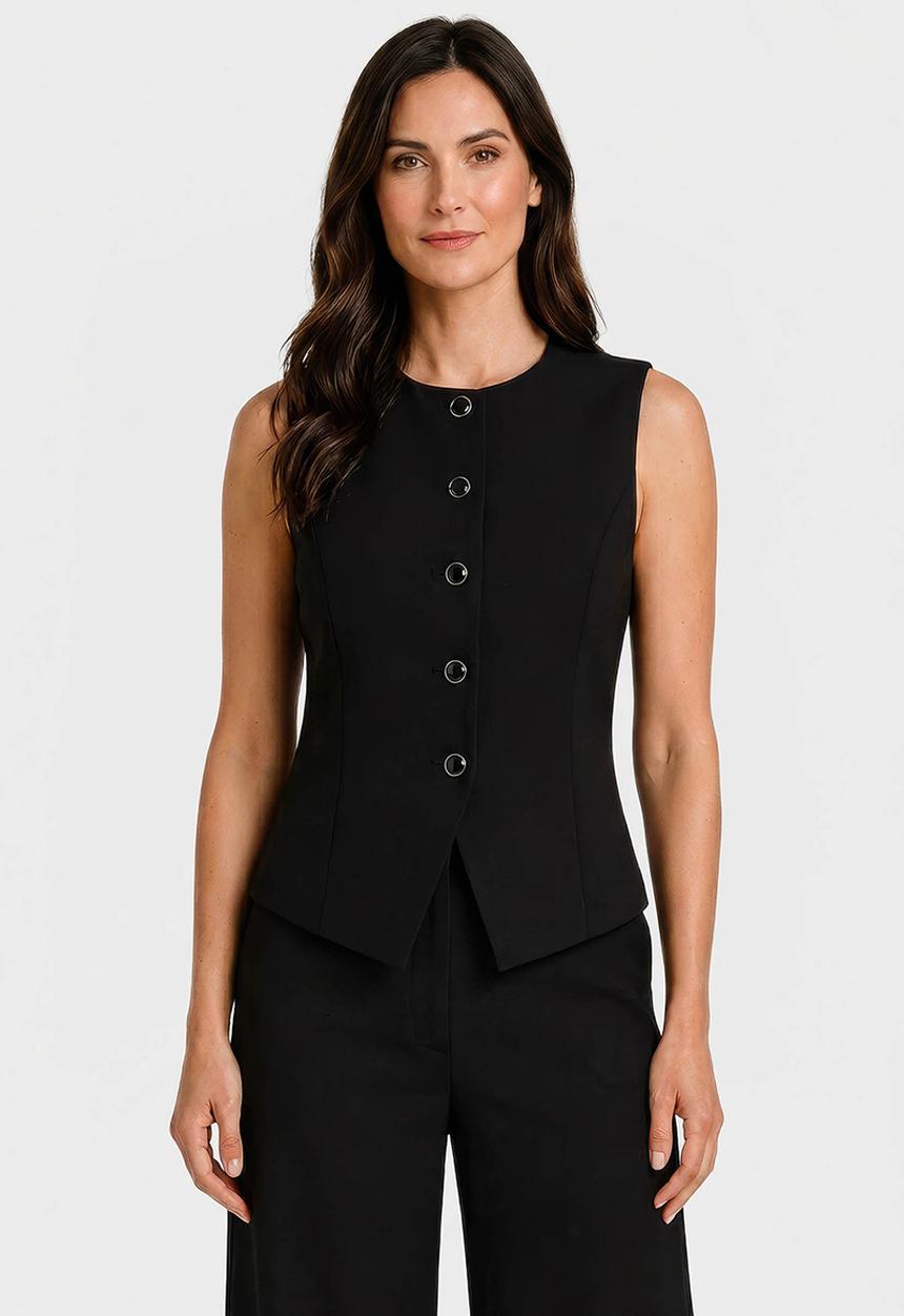 Pringle of Scotland - Pringle Alice Waistcoat - Black
