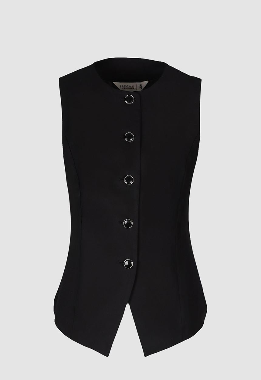 Pringle of Scotland - Pringle Alice Waistcoat - Black