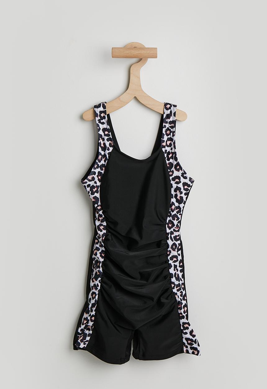Pop Candy - One-piece swimsuit - black/leopard print