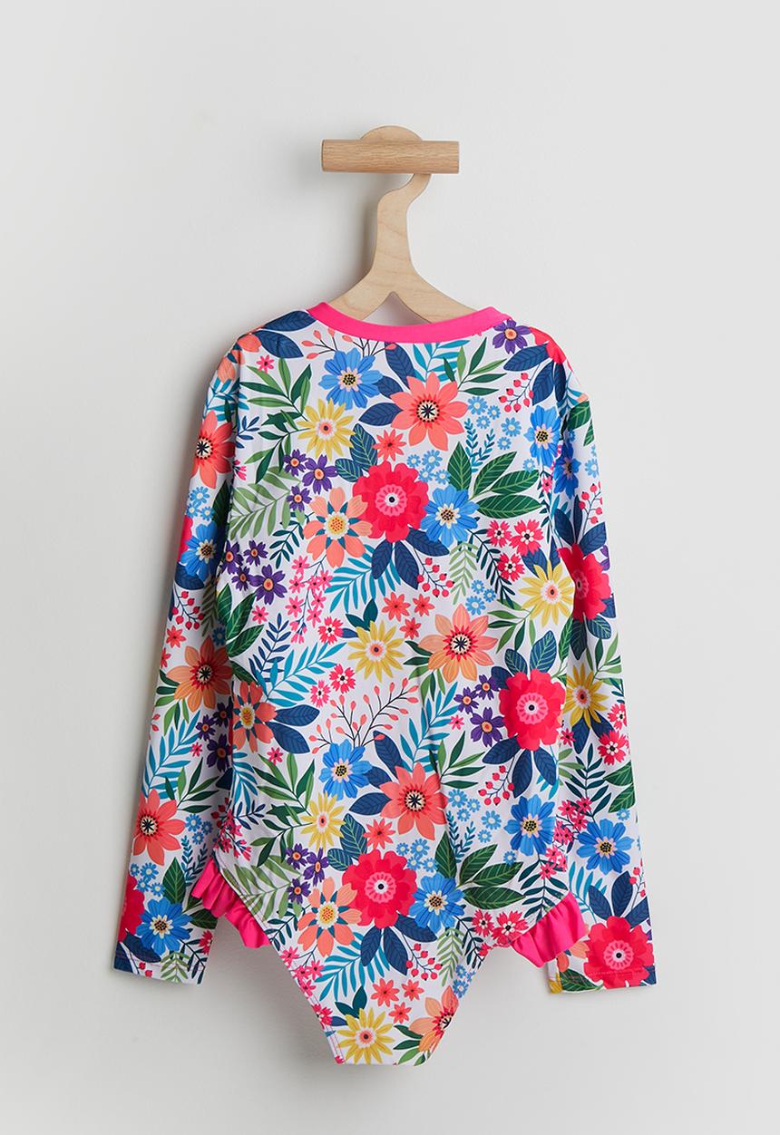 Pop Candy - Long sleeved one-piece swimsuit - floral multi