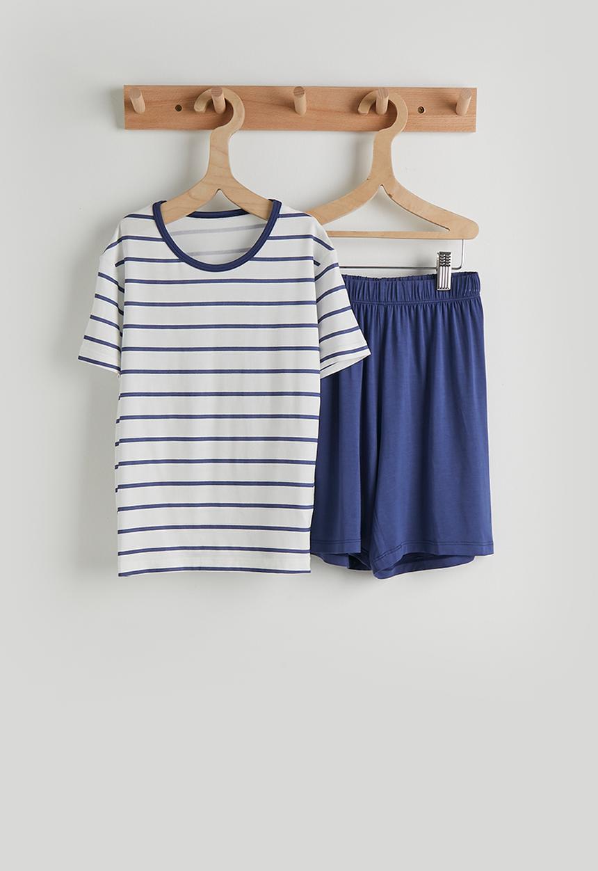 Pop Candy - Pj set - navy stripes & navy