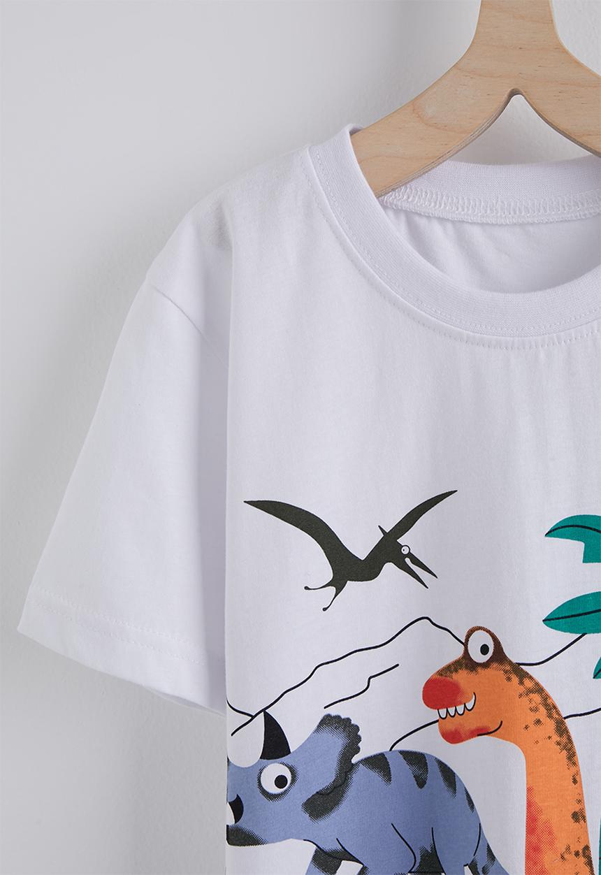 Pop Candy - Graphic tee and plain shorts - white/blue