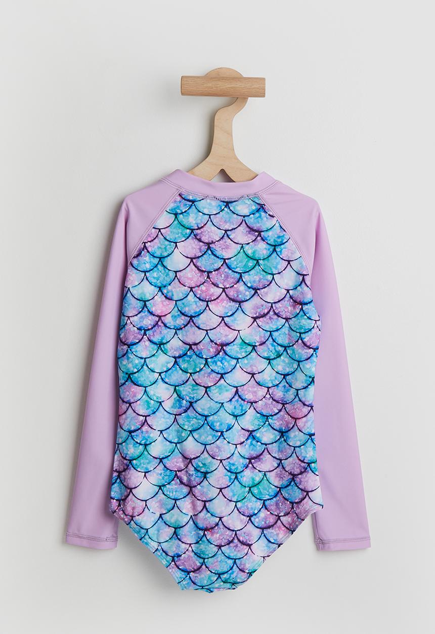 Pop Candy - Mermaid scale print swimsuit - lt purple & multi