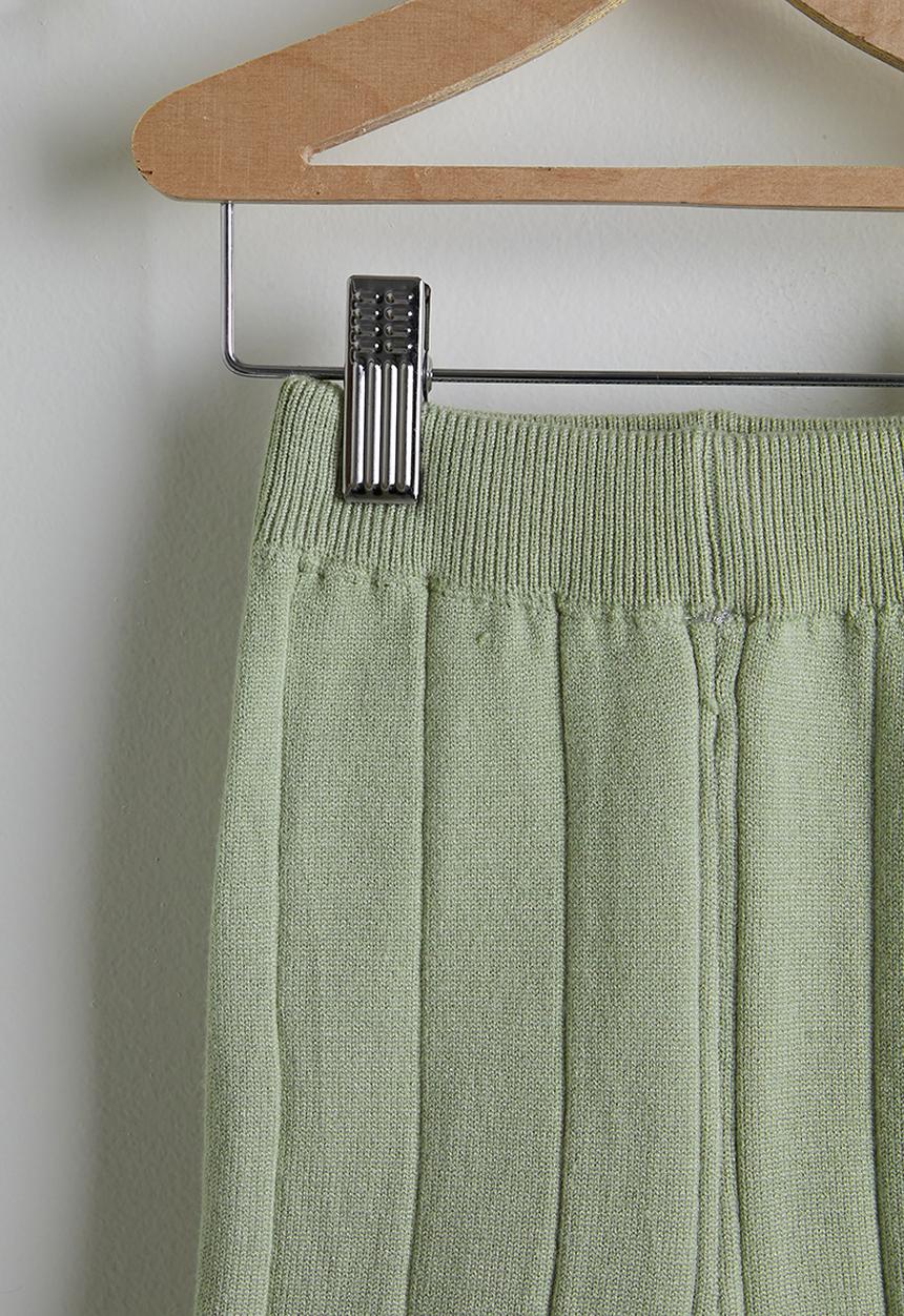Pop Candy - Knit polo shirt & shorts - pastel green
