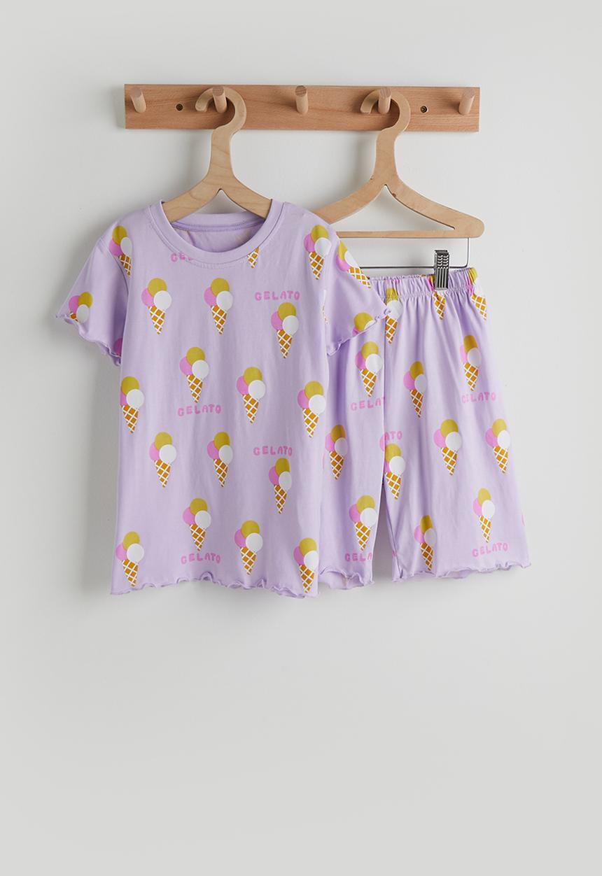 Pop Candy - Gelato aop ribbed set - lt purple
