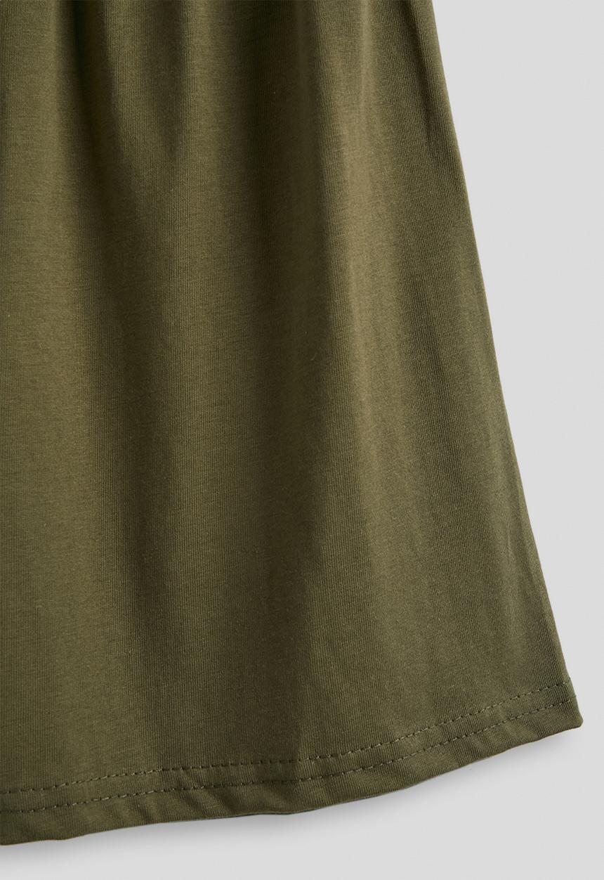 Pop Candy - Henley tee &shorts - grey & brown