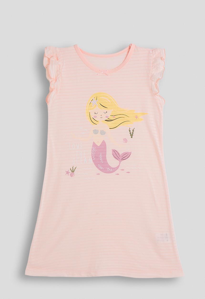 Pop Candy - Mermaid graphic night dress - pale pink