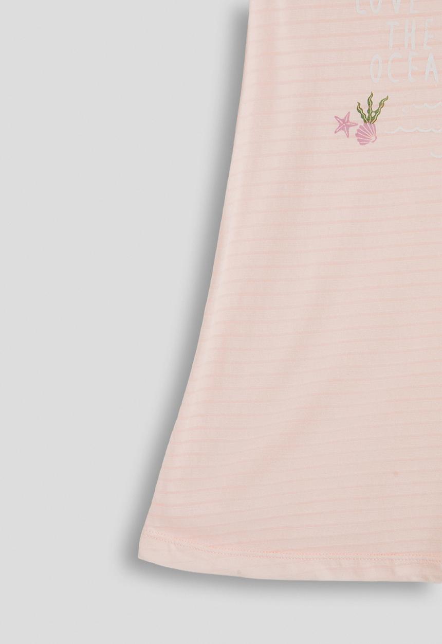 Pop Candy - Mermaid graphic night dress - pale pink