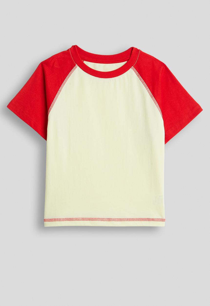 Pop Candy - Raglan tee - red/pale yellow