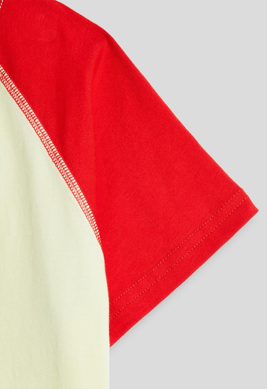 Pop Candy - Raglan tee - red/pale yellow