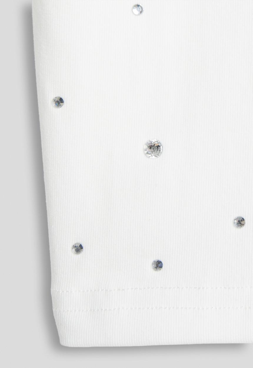 Pop Candy - Rhinestone tee - white