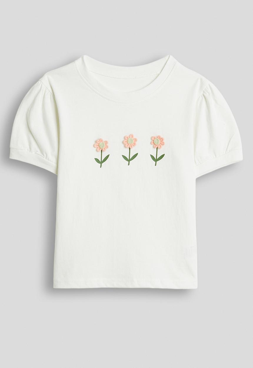 Pop Candy - Flower graphic tee - white