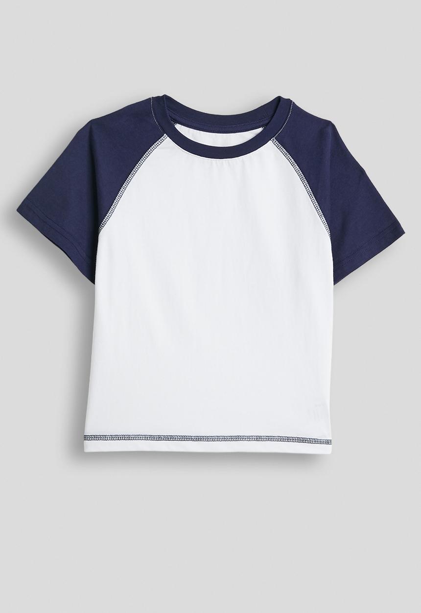 Pop Candy - Raglan tee - white & navy