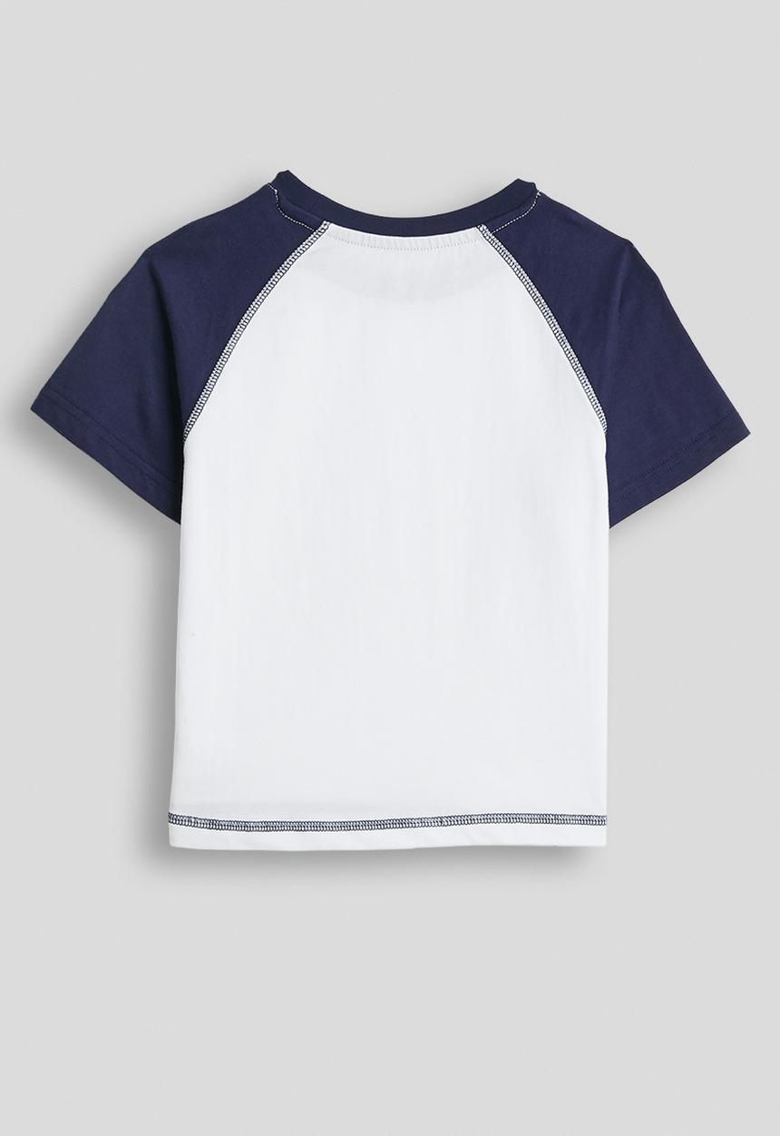 Pop Candy - Raglan tee - white & navy