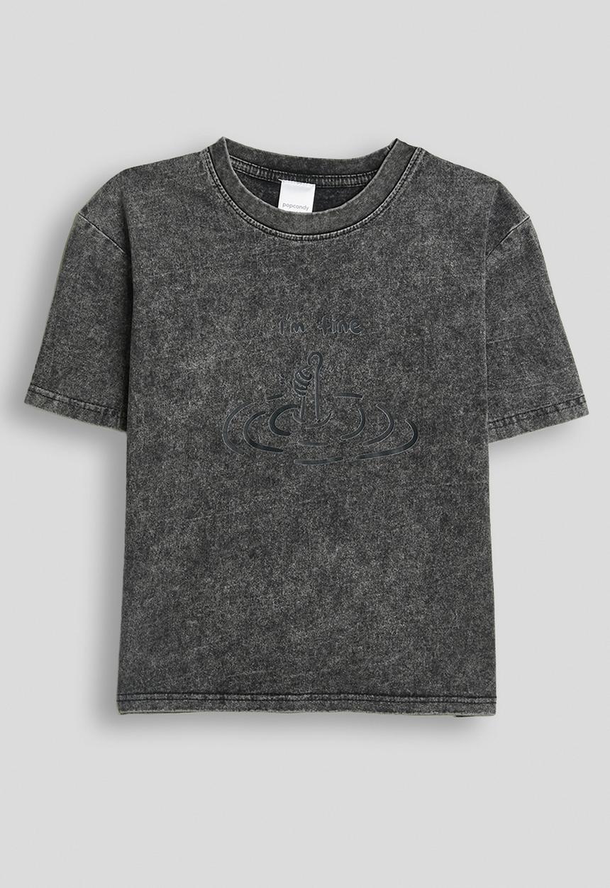 Pop Candy - Number graphic tee - charcoal
