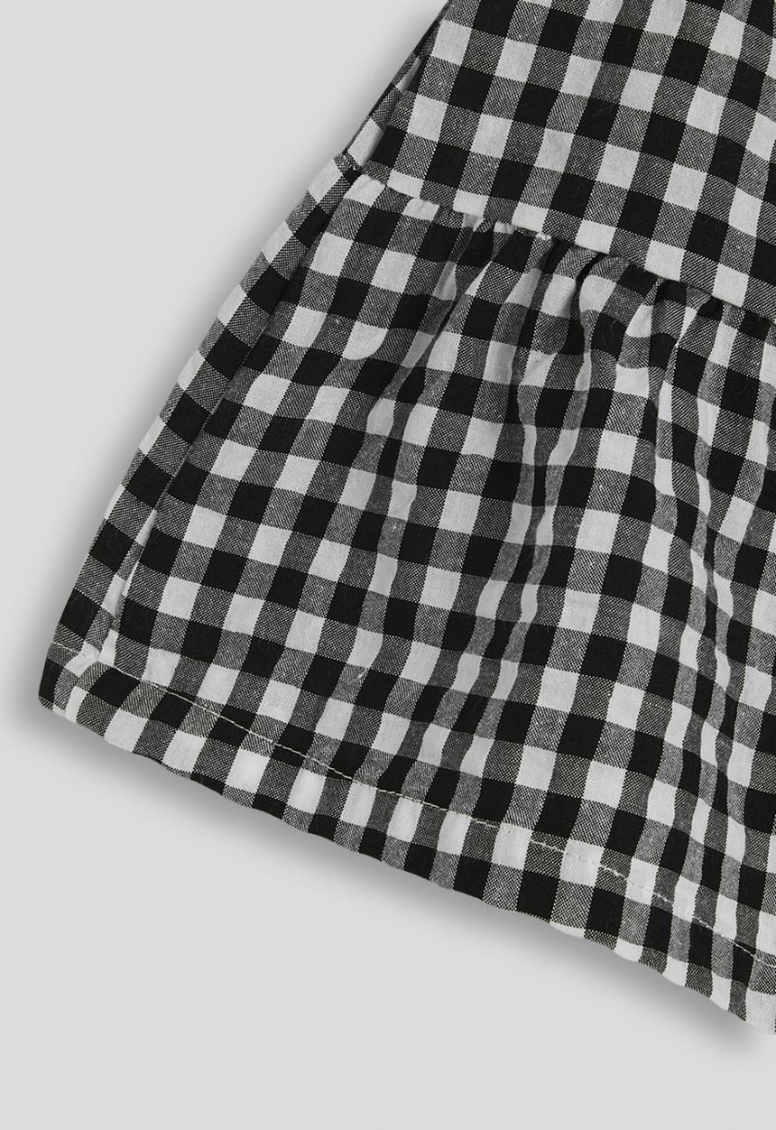 Pop Candy - Gingham ruffle shorts - black