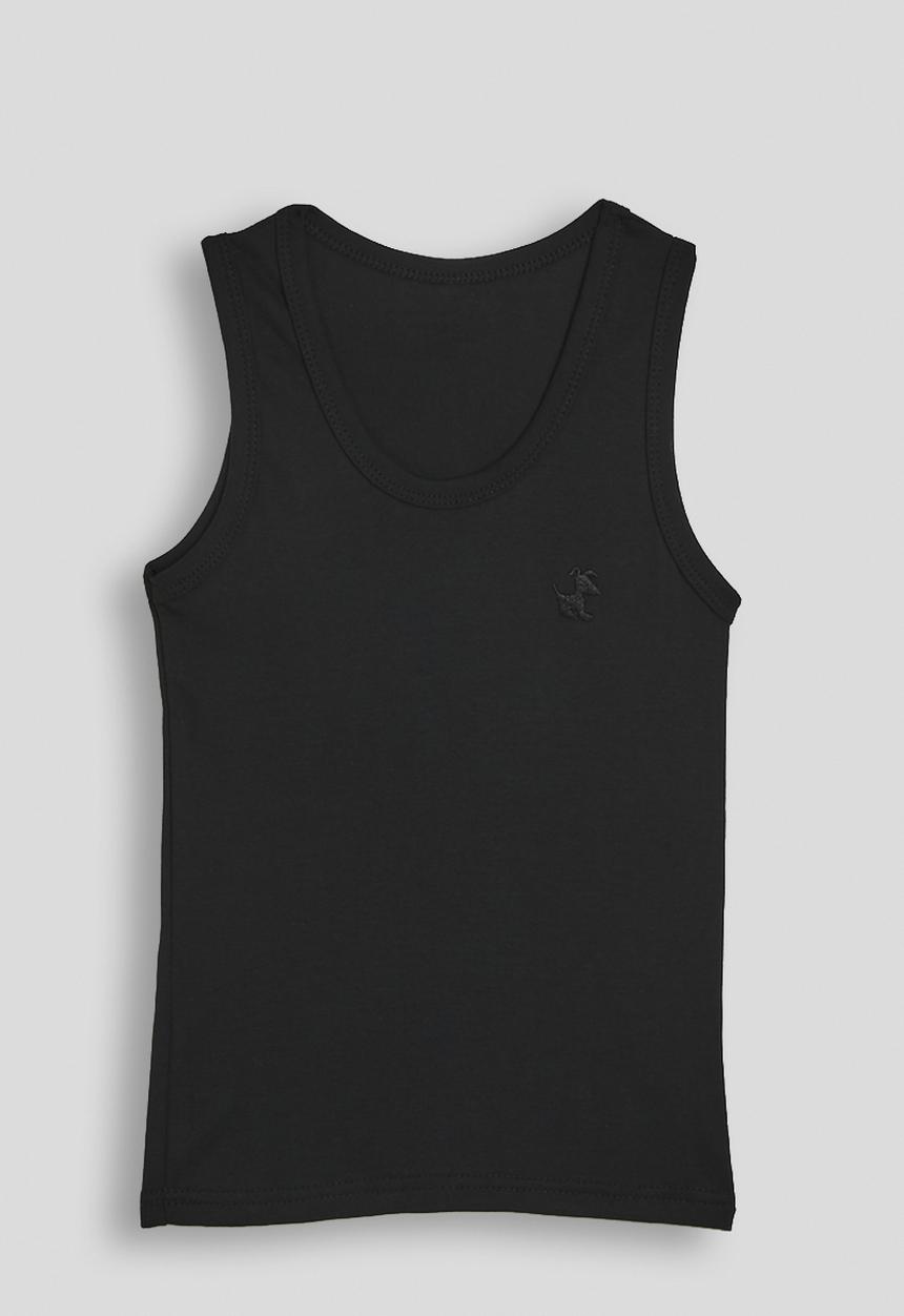 Pop Candy - Pup embroidered tank top - black