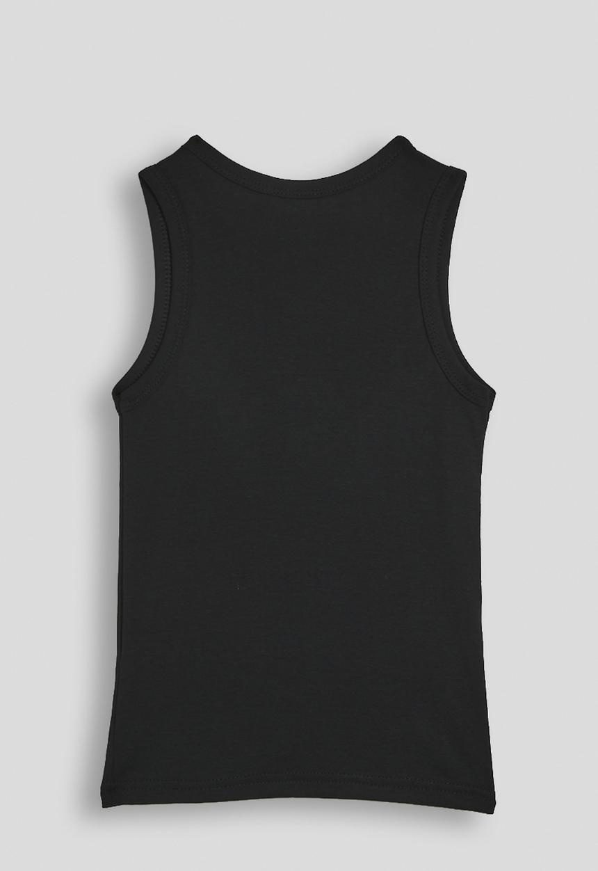 Pop Candy - Pup embroidered tank top - black