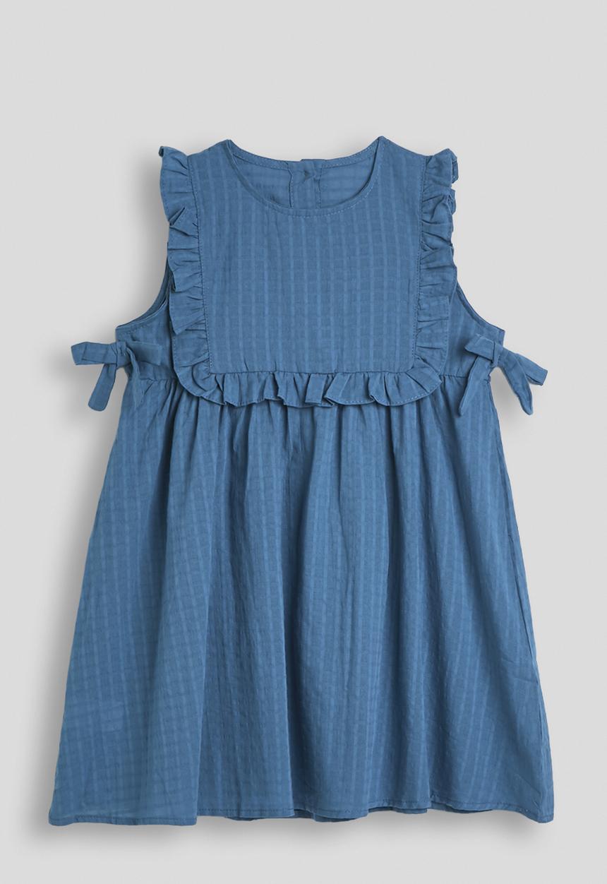 Pop Candy - Frilled edge bodice dress - capri blue