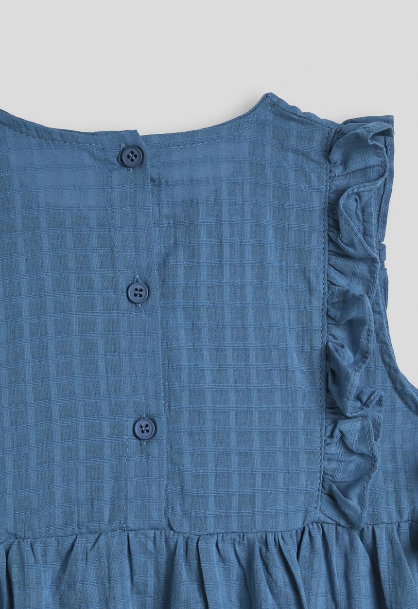 Pop Candy - Frilled edge bodice dress - capri blue