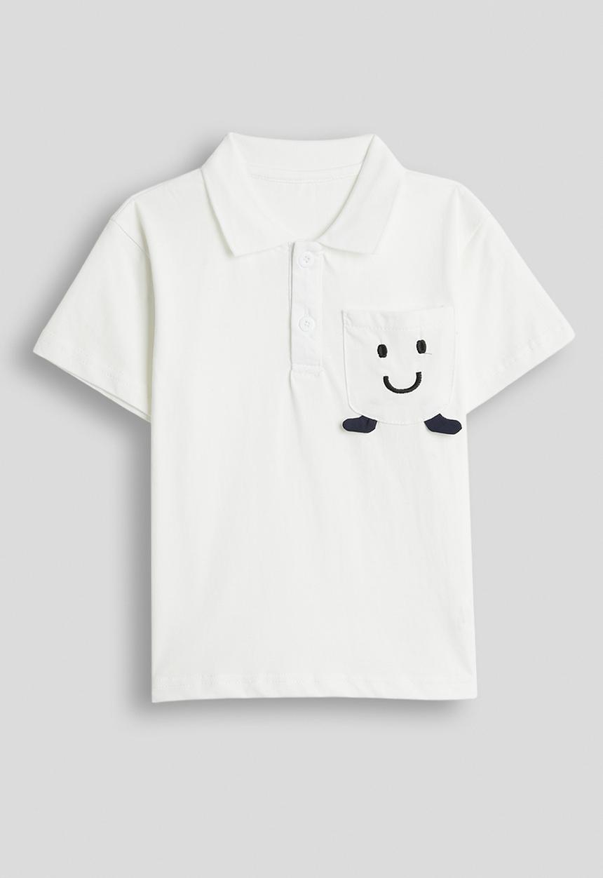 Pop Candy - Novelty pocket polo shirt - off white